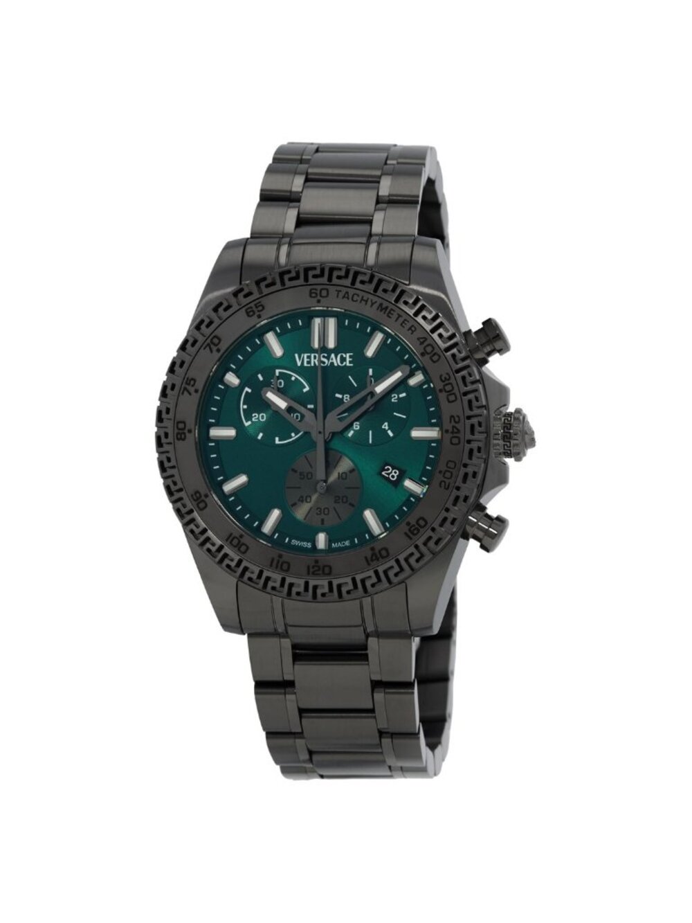 NWT Versace Chrono X Quartz Green Dial Men's Watch